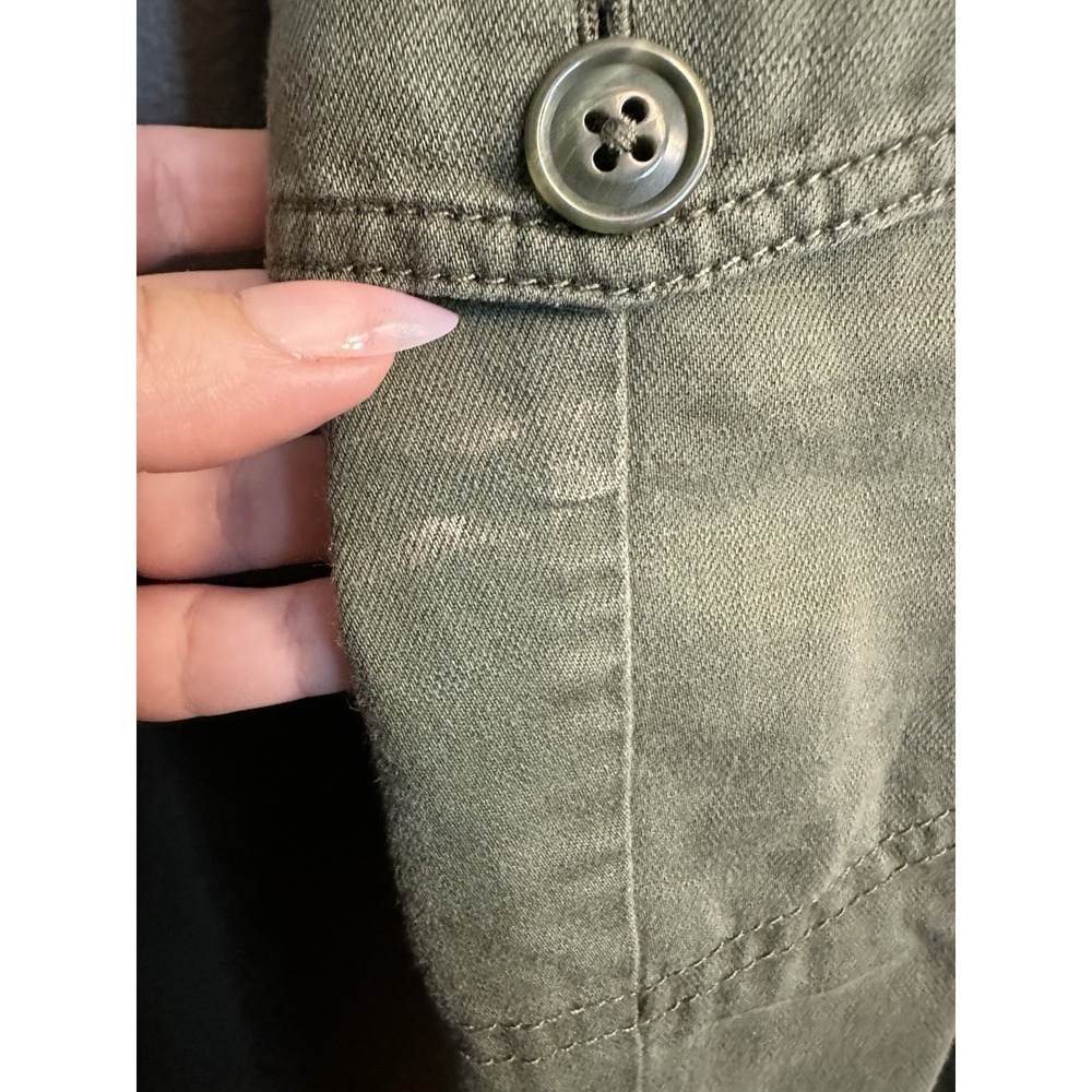FLAWED Talbots Super Soft Green Cargo Pants 12 Cotton Blend - Picture 6 of 12